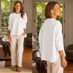 Frank & Eileen Anna Long-Sleeve Capelet White Size Small